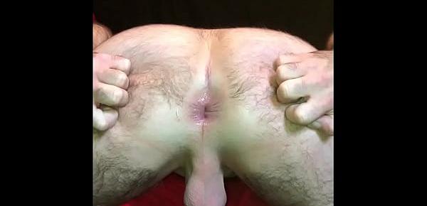  Male Solo Open Hole, Anal, Tight Ass, Saggy Balls,  With A Cumshot End !